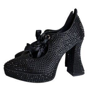 Dolls Kill Widow Crystal Queendom Platform Mary Janes 8